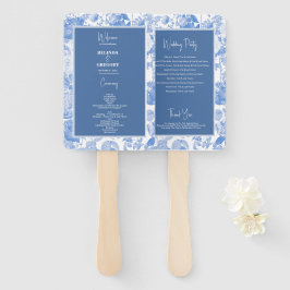 Éventail Programme de mariage aux florales botaniques aquar