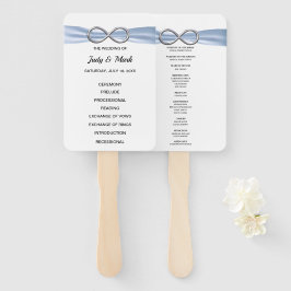 Éventail Programme de mariage Blue Infinity Fans