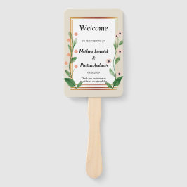 Éventail Programme de mariage classique et élégant et sophi