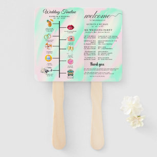 Éventail Programme de Mariage Cocktail - Icône de Bienvenue