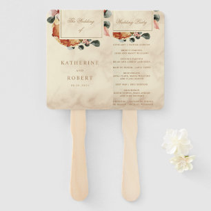 Éventail Programme de mariage d'automne