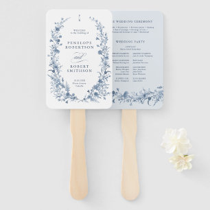 Éventail Programme de mariage de jardin français victorien