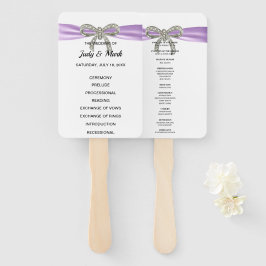 Éventail Programme de mariage de la corneille de diamant vi