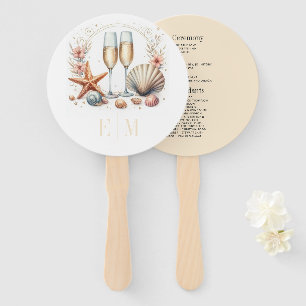 Éventail Programme de mariage de plage Chic Côté Mer