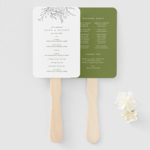 Éventail Programme de mariage débordant de bouquet Ventilat