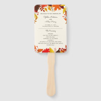 Programme de mariage des congés d'automne