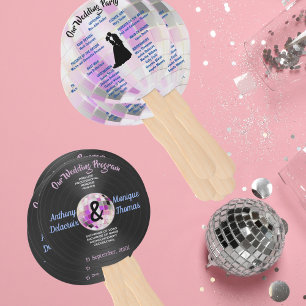 Éventail Programme de mariage disco personnalisable