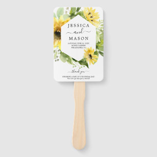 Éventail Programme de mariage du jardin de tournesol