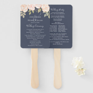 Éventail Programme de mariage écologique mariage aquarelle
