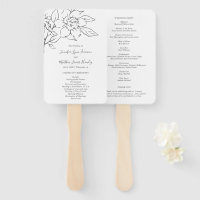 Programme de mariage élégant à motif floral en lig