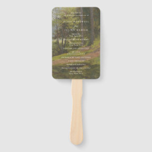 Éventail Programme de mariage élégant en forêt rustique