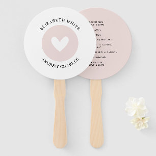 Éventail PROGRAMME DE MARIAGE élégant moderne mignon amour