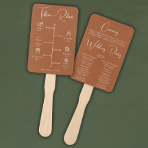 Programme de mariage en terracota couleur modifiab