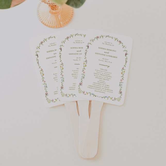 Éventail Programme de mariage Fleur sauvage VERONA (Créateur téléchargé)