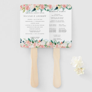 Éventail Programme de mariage floral d'été