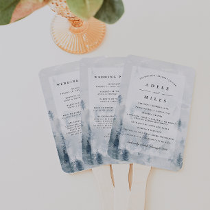 Éventail Programme de mariage hivernal