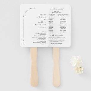 Éventail Programme de mariage moderne minimaliste Selena Ar