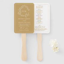 Programme de mariage Monogramme de la crête feuill