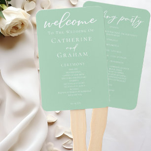 Éventail Programme de mariage personnalisé dans le jardin v