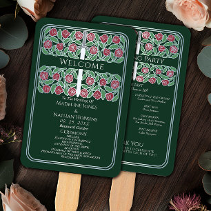 Éventail Programme de mariage royal Épée florale argentée v
