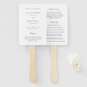 Éventail Programme de mariage traditionnel élégant