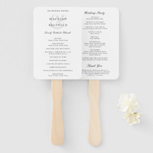 Éventail Programme de mariage traditionnel élégant