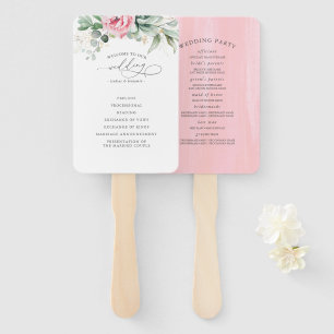 Éventail Programme de mariage verdoyant Succulents Ventilat