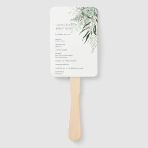 Éventail Programme Succulent de mariage de la fougère feuil