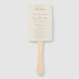 Éventail Programme traditionnel de mariage élégant en ivoir