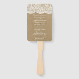 Éventail Programmes de collection de Mariages Kraft & Lace