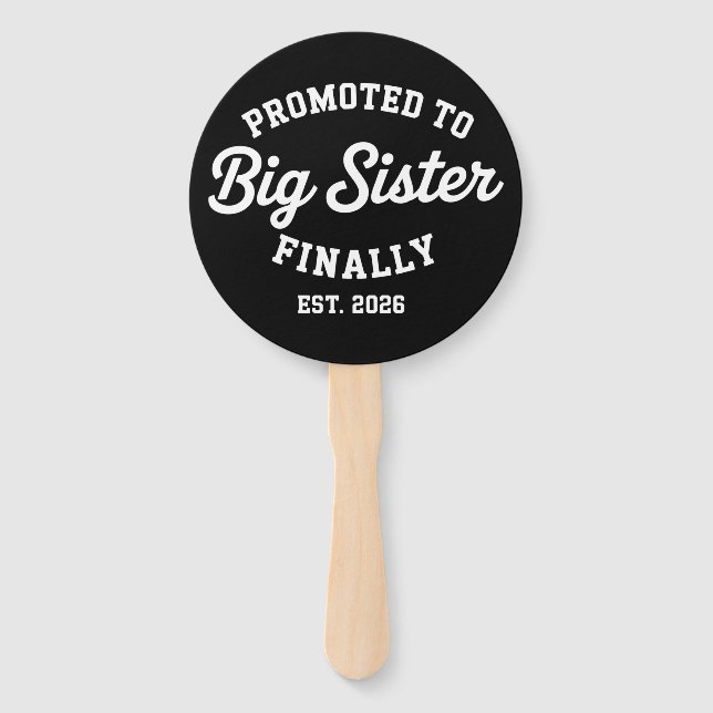 Éventail Promoted To Big Sister Finally 2026 Pregnancy Baby (Devant)