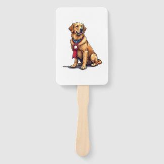 Éventail Proud American Golden Retriever Vintage Tee 4