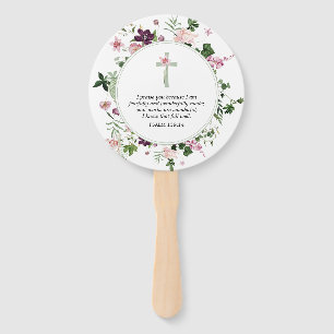 Éventail Psaume floral rose 139:14