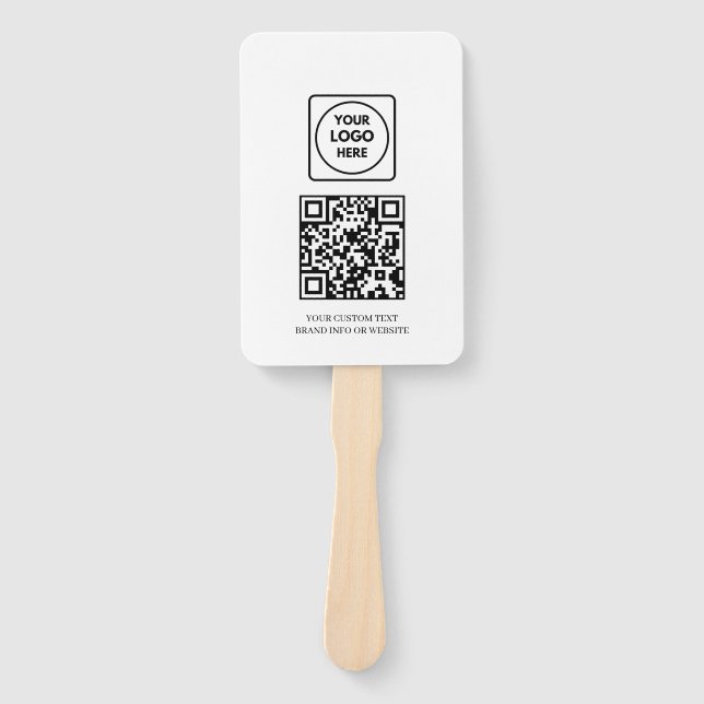 Éventail QR code blanc | Conception de logo d'entreprise pr (Devant)