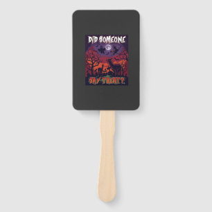 Éventail Quelqu'un a dit friandise Halloween Lama Sorcière 