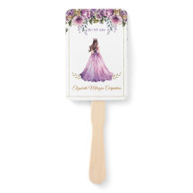Quinceañera Purple Lilac Ventilateur avec calendri