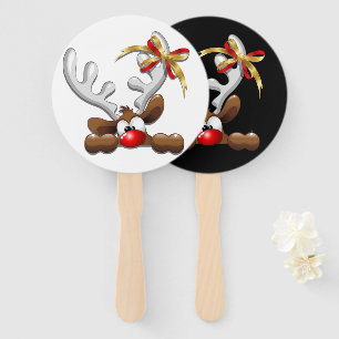 Éventail Reindeer Puzzled drôle Caractère de Noël