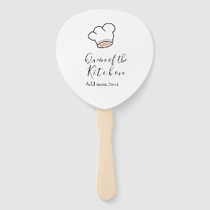 Éventail Reine de la cuisine chef cuisinier ajouter nom cou
