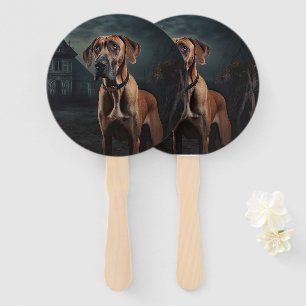 Éventail Rhodesian Ridgeback Halloween effrayant