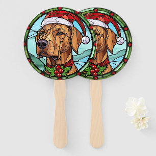 Éventail Ridgeback Rhodésien Vitrail Noël
