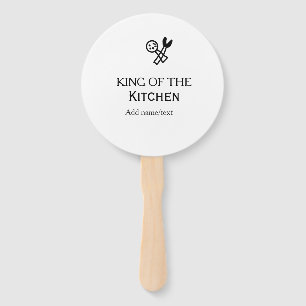 Éventail Roi de la cuisine chef cuisine ajouter nom couronn