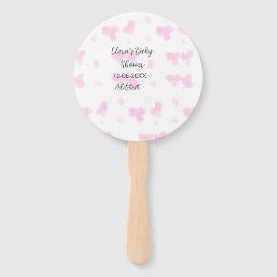 Éventail Rose mignon baby shower aquarelle moderne dat