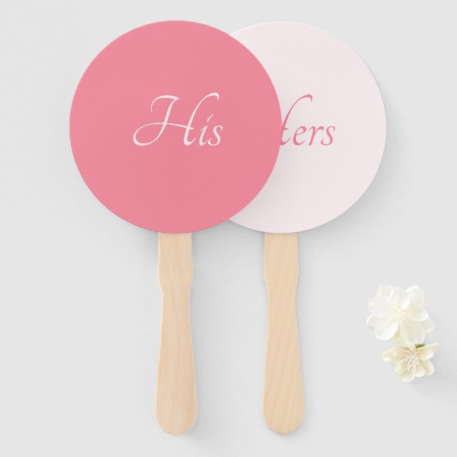 Éventail Rose Pink Elegant Son et Ses Fiançailles Mariage (Devant et derrière)