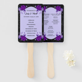 Éventail Rose violet Floral Spiderweb Mariage de automne Pr