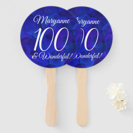 Éventail Royal Blue 100 et merveilleuse fête d'anniversaire