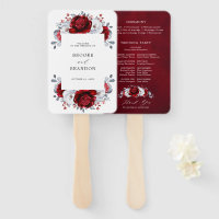 Royal Rouge Blanc argent métal Mariage floral