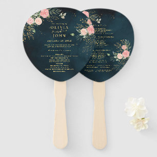 Éventail Russe Rose Floral Dusty Rose Romance