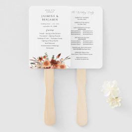 Éventail Rustic Earth & Champagne Florals Programme de mari