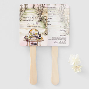 Éventail Rustic Grapevine-Inspiré Programme de mariage de l
