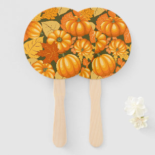 Éventail Saison d'automne Halloween Citrouille Motif